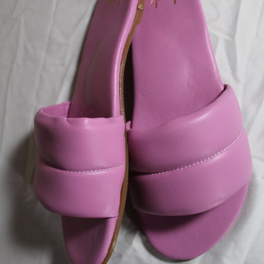 NWB Beek Sugarbird Lilac Flats Slides Slip Ons Sandals